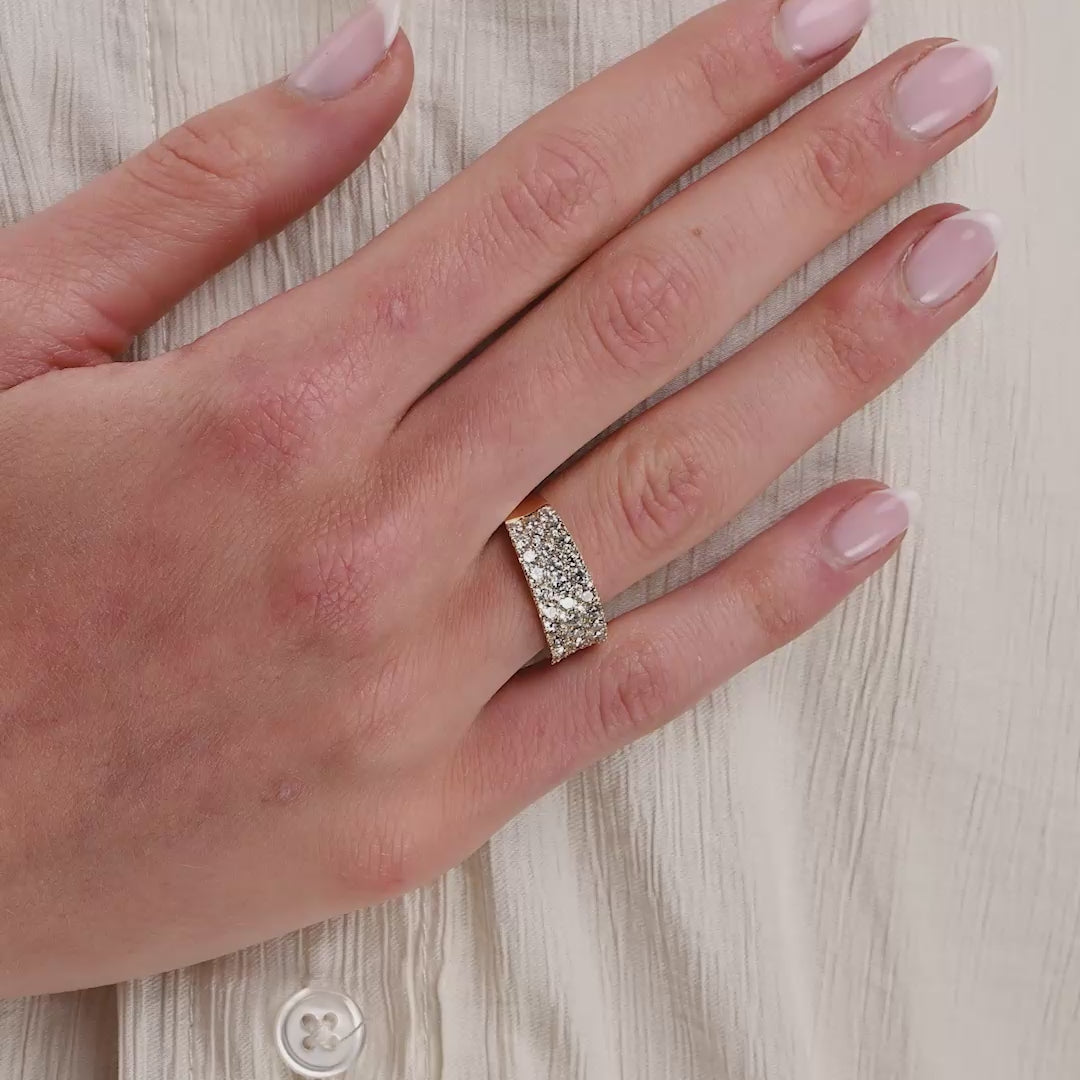 Wide Pave Diamond Band