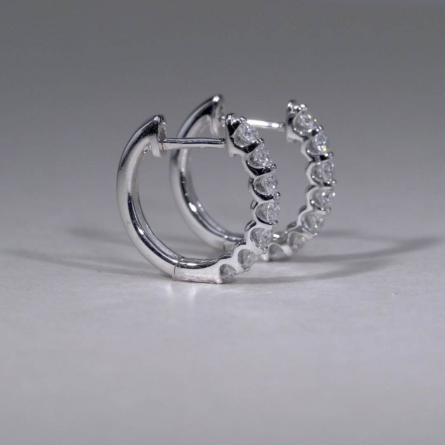 Diamond Huggie Earrings