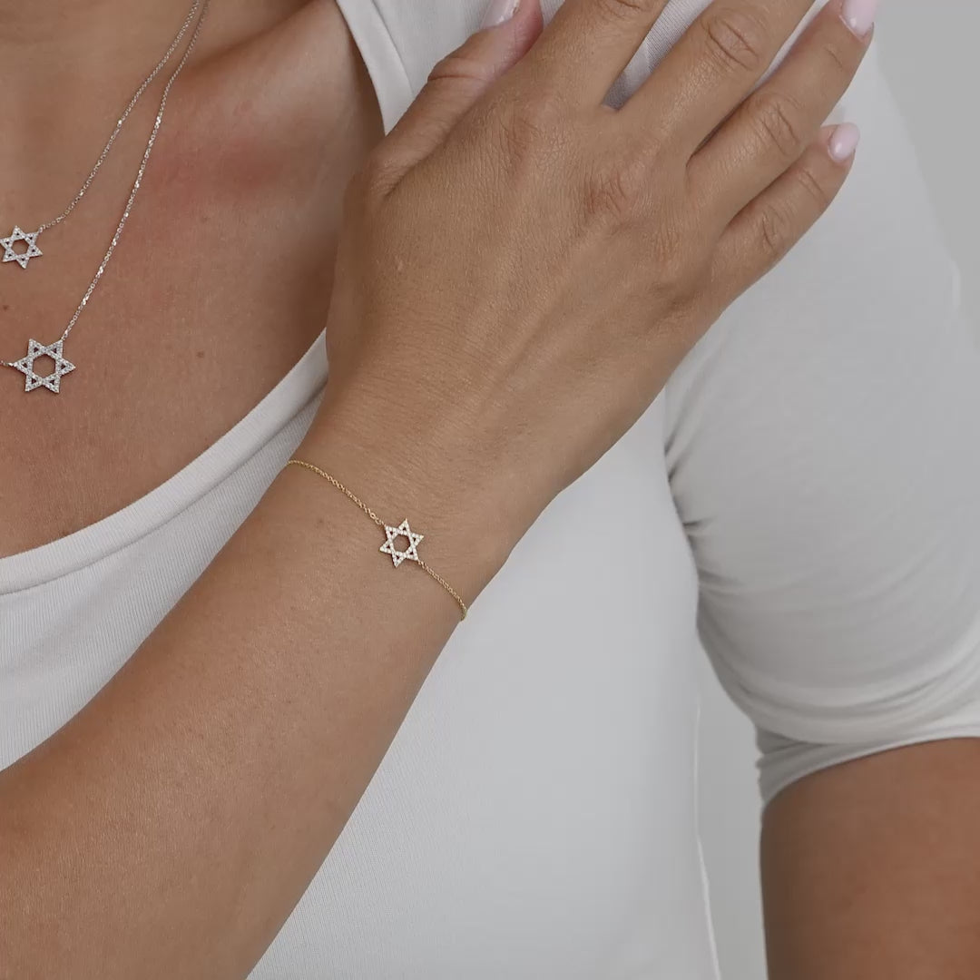 Star of David Diamond Bracelet