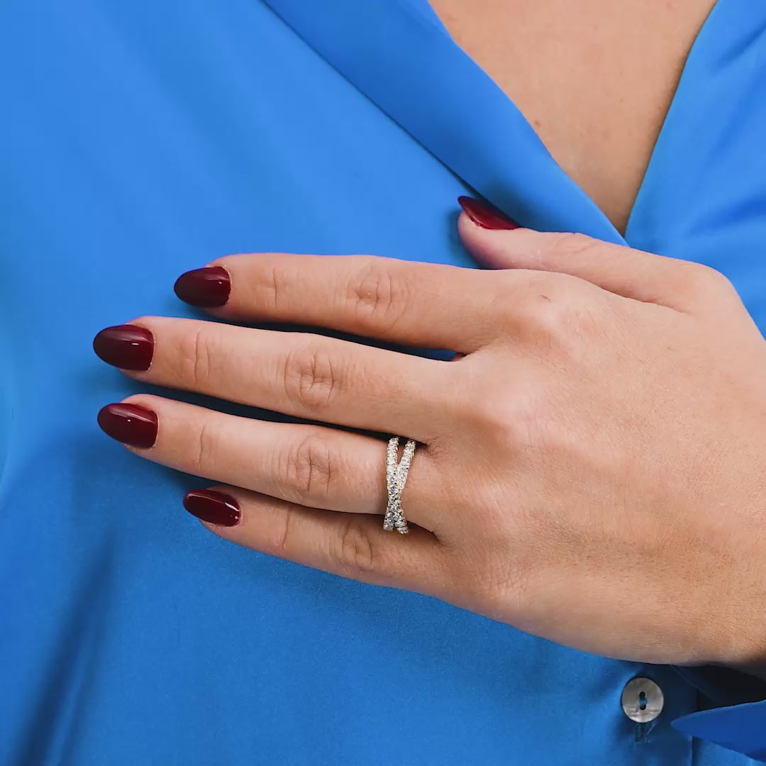 Criss Cross Diamond Ring