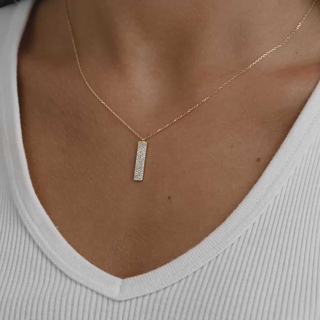 Pave Plate Diamond Necklace