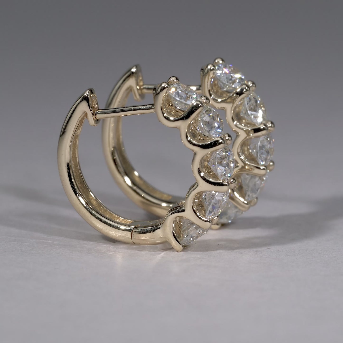 Diamond Huggie Earrings