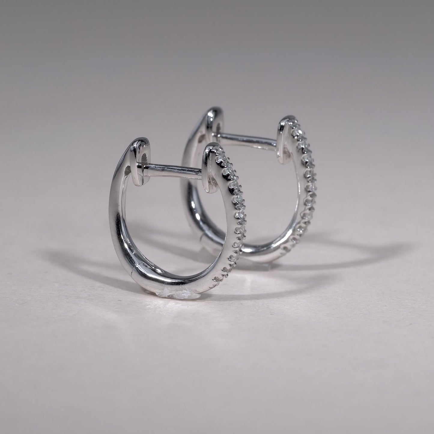 Diamond Huggie Earrings