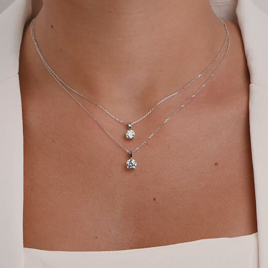 Lab Grown Solitaire Pendant