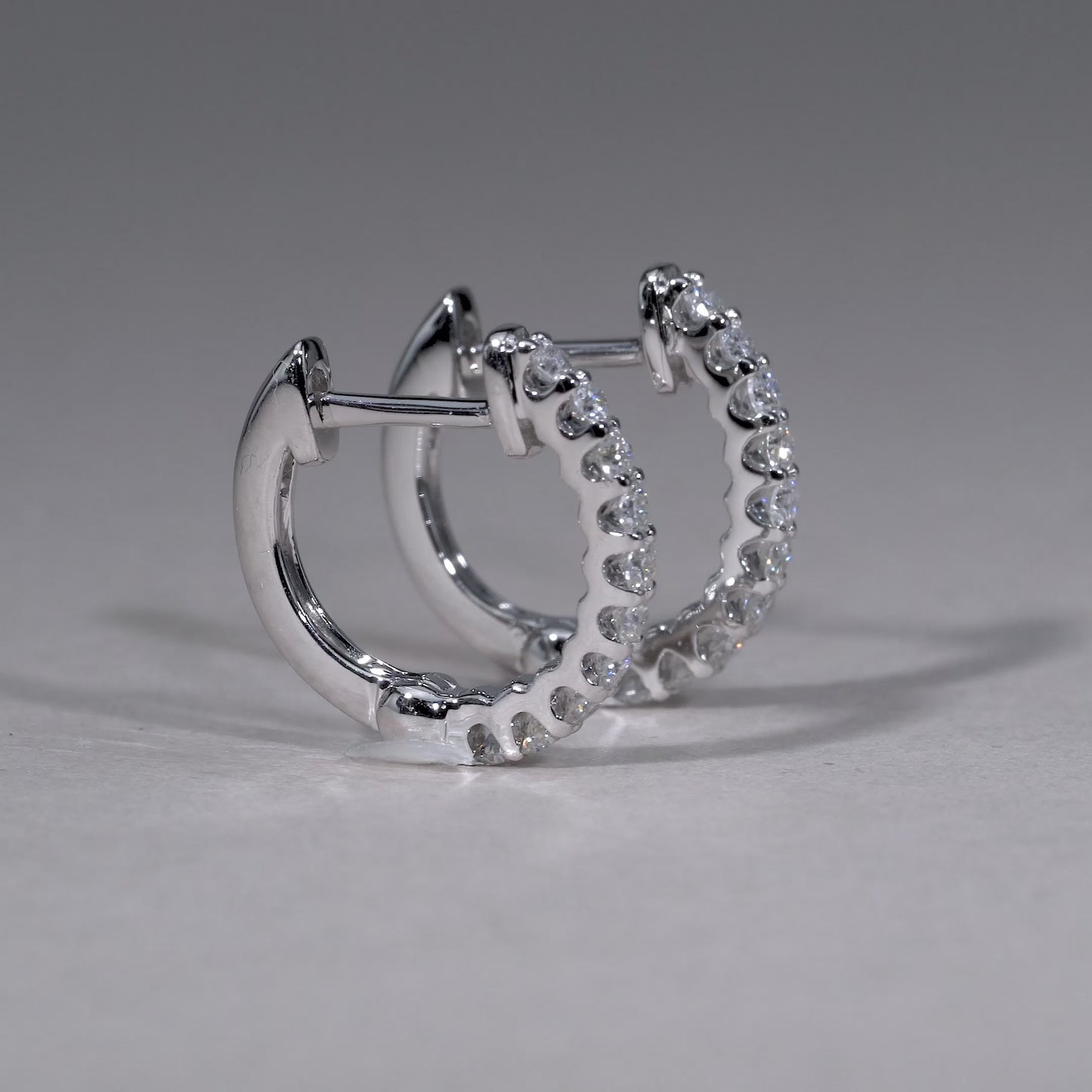 Diamond Huggie Earrings