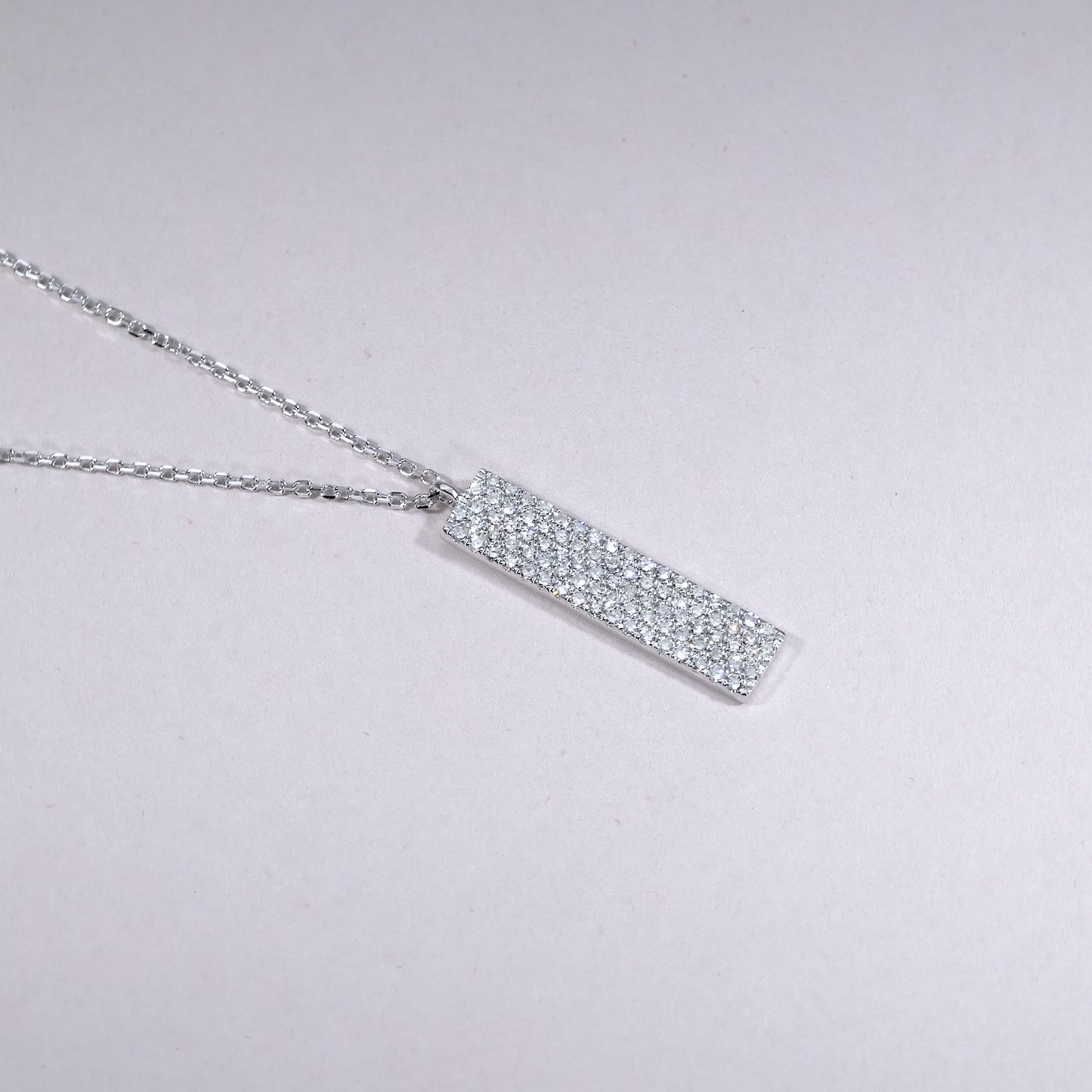 Pave Plate Diamond Necklace