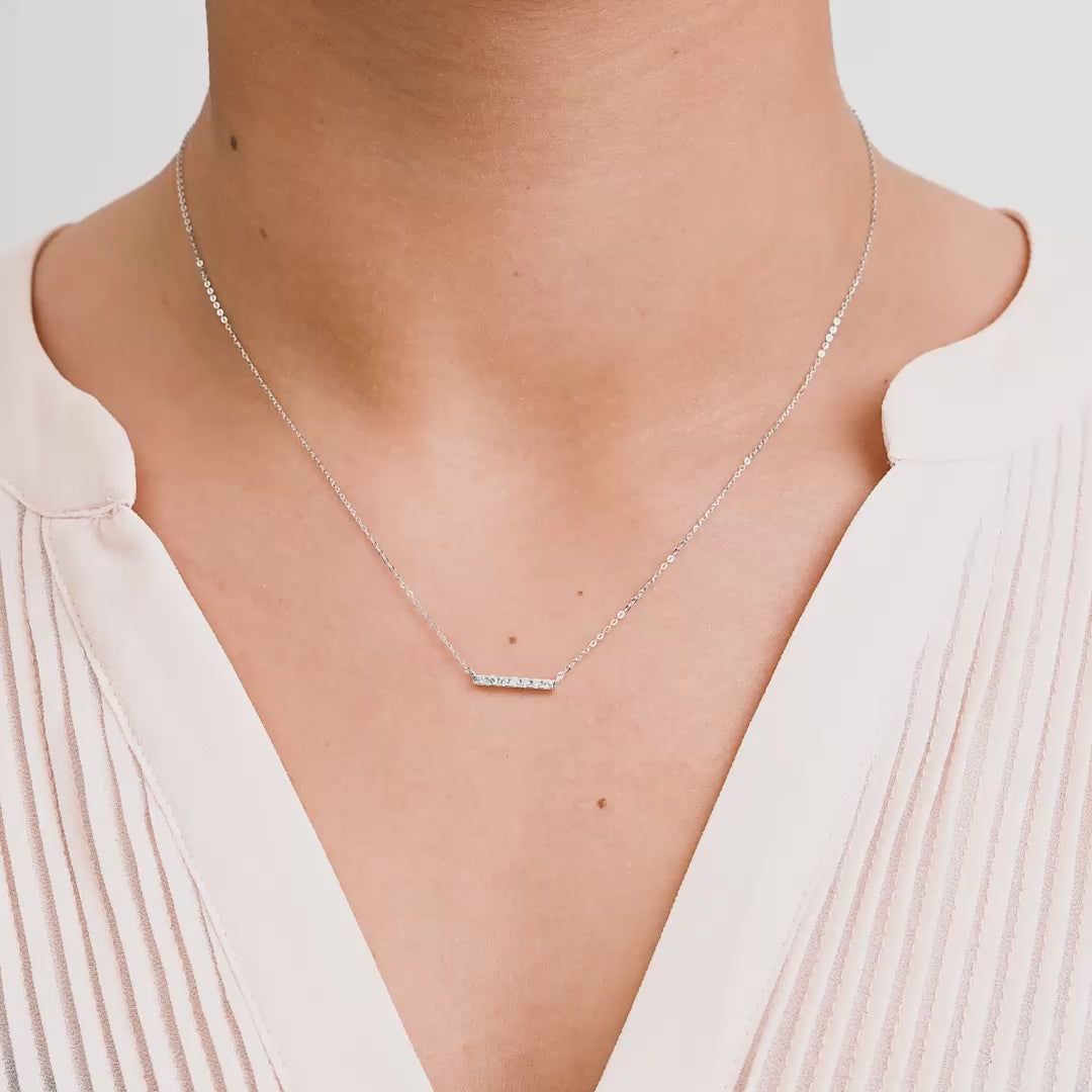 Diamond Bar Necklace