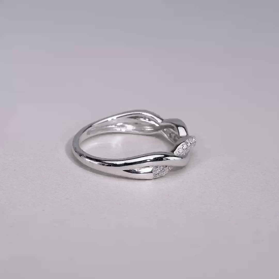 Intertwined Pave Diamond Ring